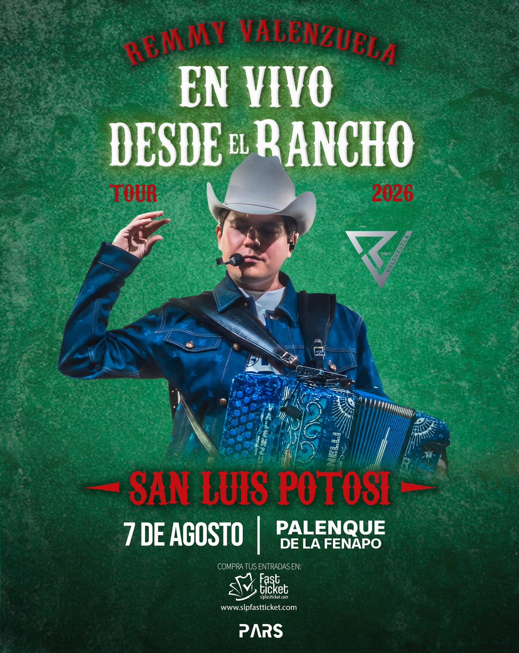 Flyer de Remmy Valenzuela en San Luis Potosí